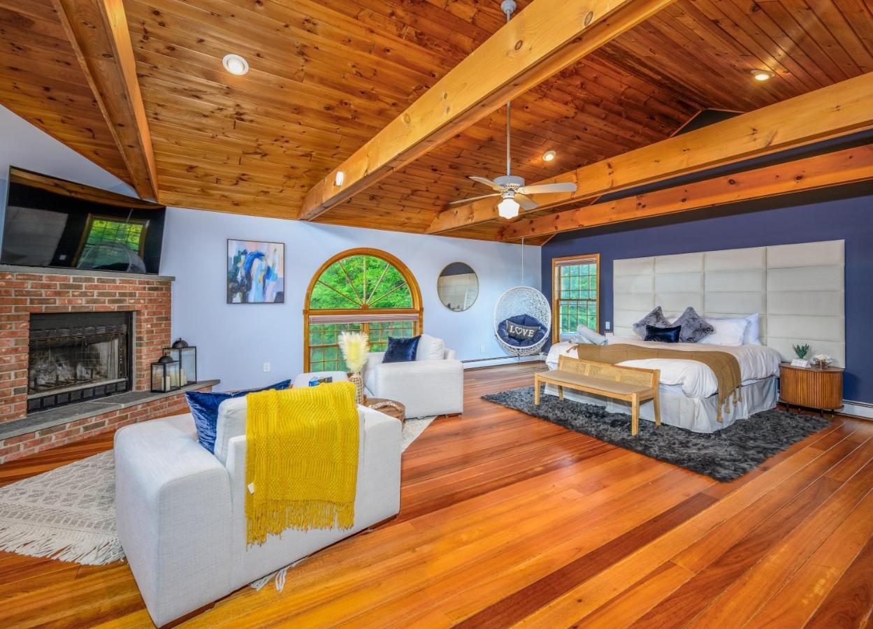 Mountain Blue Vista - Luxury Retreat Near Ski Resorts With Pond, Firepit And Hot Tub Windham Dış mekan fotoğraf