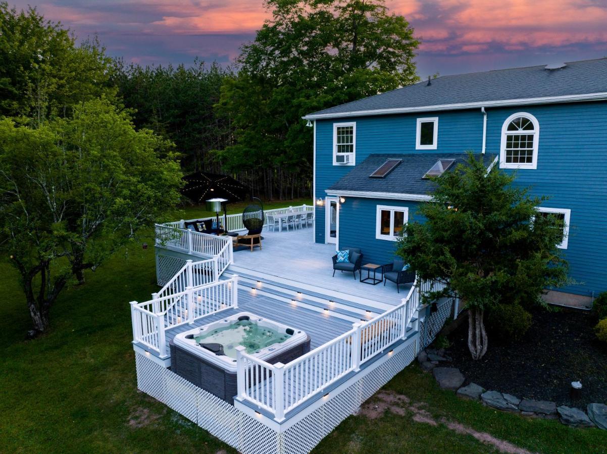 Mountain Blue Vista - Luxury Retreat Near Ski Resorts With Pond, Firepit And Hot Tub Windham Dış mekan fotoğraf