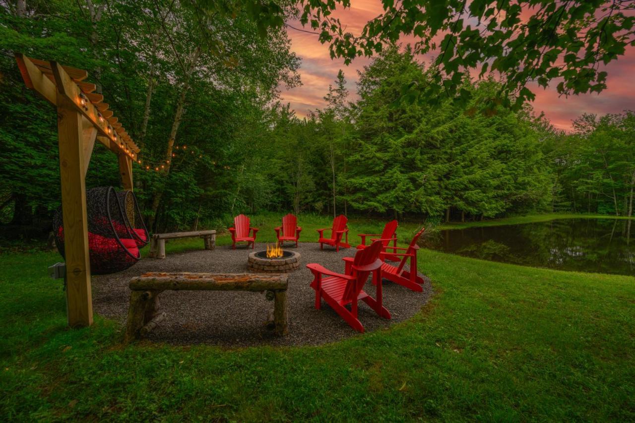 Mountain Blue Vista - Luxury Retreat Near Ski Resorts With Pond, Firepit And Hot Tub Windham Dış mekan fotoğraf